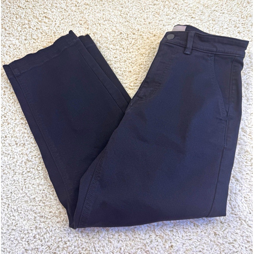 Everlane The Stretch Leg Crop Pants Women's Size 6 Black High Rise Straight